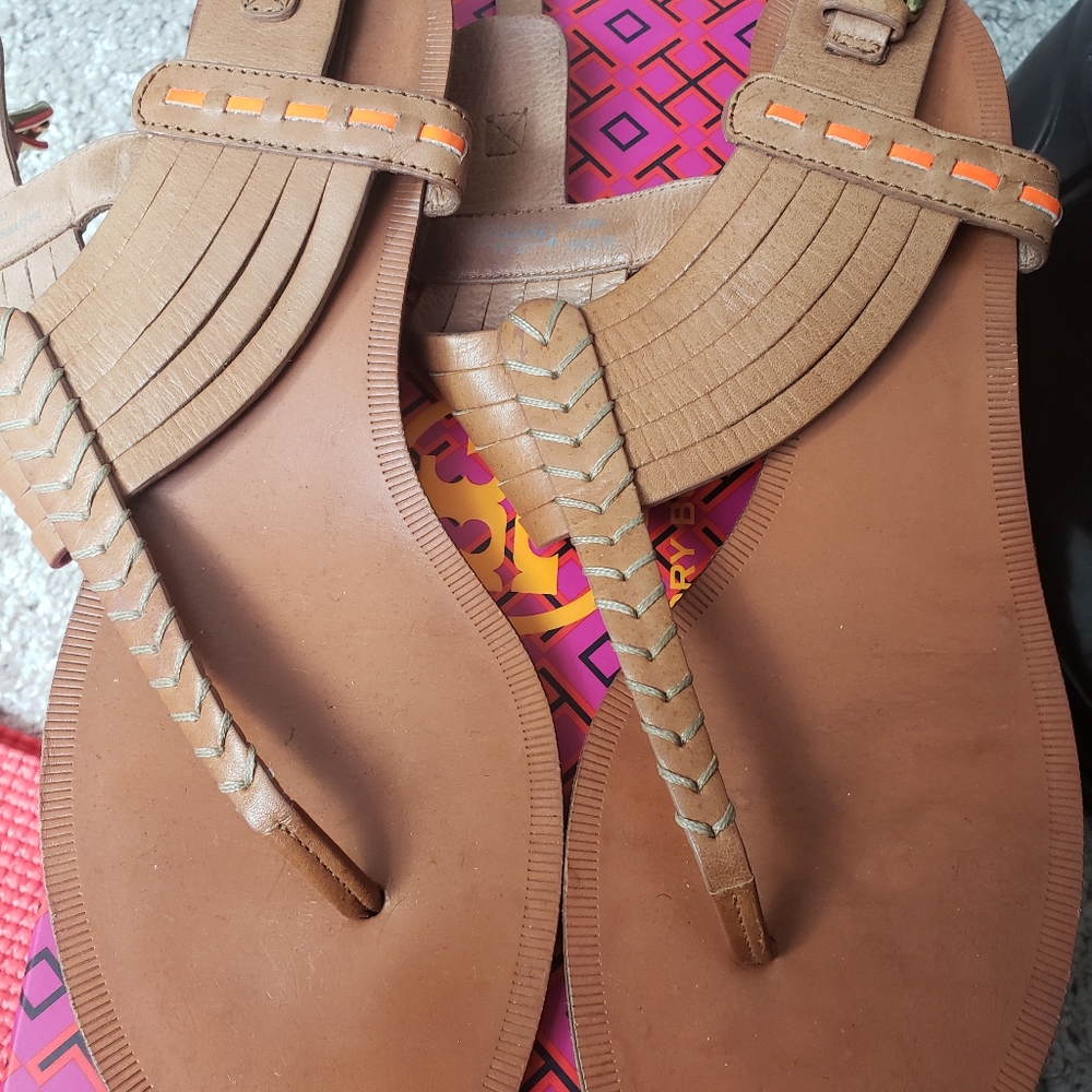 Coach Woven Thong Wedge Sandals  9